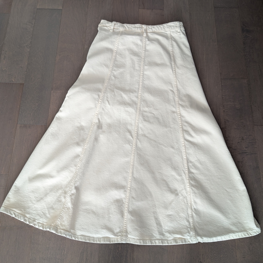 Banana Republic Cream Maxi A-Line Skirt Casual